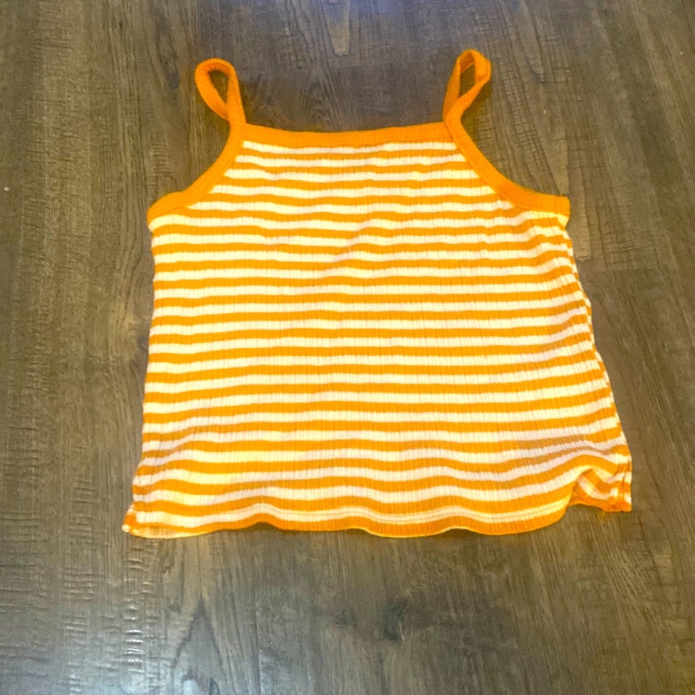 Cute yellow and white stripped tank from old navy kids medium